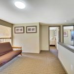 loft area with full size futon